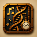icon_music_dna_strand_steampunk icon preview