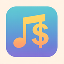 icon_music_dollar_sign_flat_pastel icon preview
