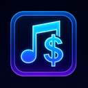 icon_music_dollar_sign_futuristic icon preview