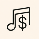 icon_music_dollar_sign_line_art icon preview