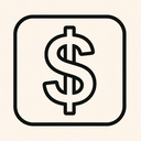 icon_music_dollar_sign_outline icon preview