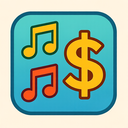 icon_music_dollar_sign_playful icon preview
