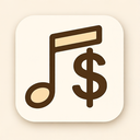 icon_music_dollar_sign_simplified icon preview