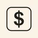 icon_music_dollar_sign_thin icon preview