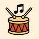 icon_music_drum_bold icon preview