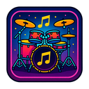 icon_music_drum_cyberpunk icon preview