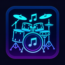 icon_music_drum_futuristic icon preview