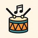icon_music_drum_geometric icon preview