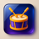 icon_music_drum_glassy icon preview
