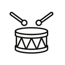 icon_music_drum_minimal_outline icon preview