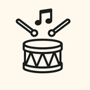 icon_music_drum_minimalist icon preview