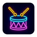 icon_music_drum_neon icon preview