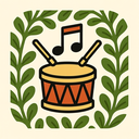 icon_music_drum_organic_pattern icon preview