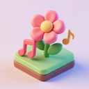icon_music_flower_3d_isometric icon preview