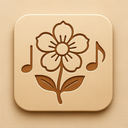 icon_music_flower_embossed icon preview