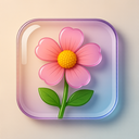 icon_music_flower_glassy icon preview