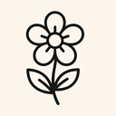 icon_music_flower_minimal_outline icon preview