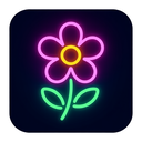 icon_music_flower_neon icon preview