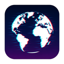 icon_music_globe_digital_glitch icon preview