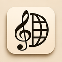 icon_music_globe_elegant icon preview