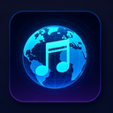 icon_music_globe_futuristic icon preview