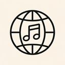 icon_music_globe_line_art icon preview