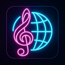icon_music_globe_neon icon preview