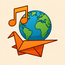 icon_music_globe_origami icon preview