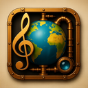 icon_music_globe_steampunk icon preview