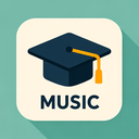 icon_music_graduation_cap_flat_design icon preview
