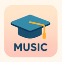 icon_music_graduation_cap_flat_pastel icon preview