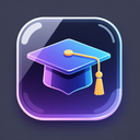 icon_music_graduation_cap_glassy icon preview