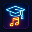 icon_music_graduation_cap_glow_effect icon preview