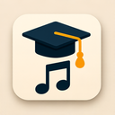 icon_music_graduation_cap_iconic icon preview