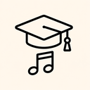 icon_music_graduation_cap_line_art icon preview