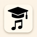 icon_music_graduation_cap_minimalist icon preview