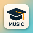 icon_music_graduation_cap_modern icon preview