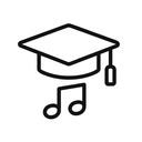 icon_music_graduation_cap_outline icon preview