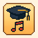 icon_music_graduation_cap_pixel_art icon preview
