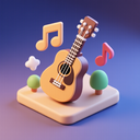 icon_music_guitar_3d_isometric icon preview