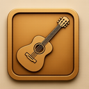 icon_music_guitar_embossed icon preview