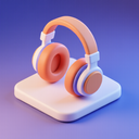 icon_music_headphones_3d_isometric icon preview