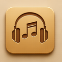 icon_music_headphones_embossed icon preview