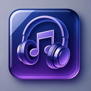 icon_music_headphones_glassy icon preview