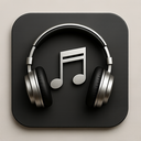 icon_music_headphones_metallic icon preview
