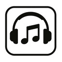 icon_music_headphones_monochrome icon preview