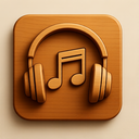 icon_music_headphones_wooden icon preview