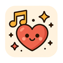 icon_music_heart_cartoon icon preview