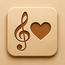 icon_music_heart_embossed icon preview