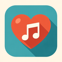 icon_music_heart_flat_design icon preview